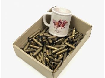 Vintage Brass Assorted Shell Lot And Smith And Wesson Mug