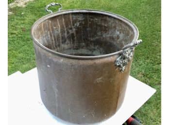 Large Copper Kindling Pot (15' X 16 1/2')