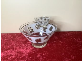 Mid Century Serving Bowl With Dip Bowl Set
