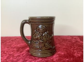 Brown Stein  With Man Imprinted On Side