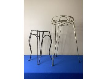 Metal Plant Stands Lot Of 2