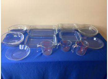 Clear Pyrex Lot Of 13