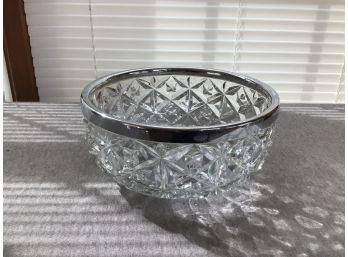 Chrome Plate Crystal Bowl