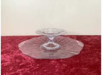 Two Piece Cake Dish With Stand