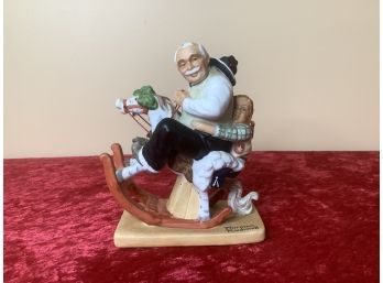 The 12 Norman Rockwell Porcelain Figurines Collection 'gramps At The Reins'
