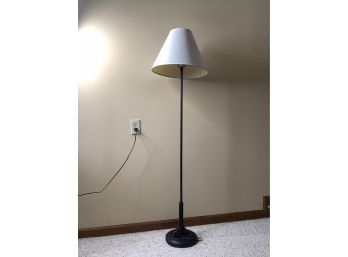 Floor Lamp Black Pole With White Shade