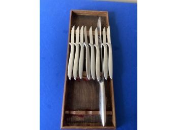 Gerber Knife Lot In Wooden Box