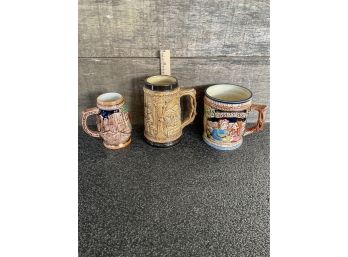 Beer Stein Lot Including A Kissing Stein