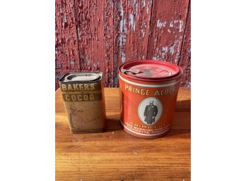 Vintage Tins  Prince Albert And Bakers Cocoa