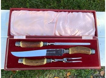 Carving Set With Stag Horn Handles