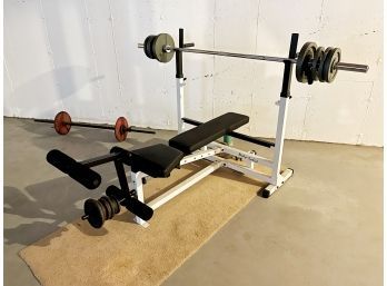 Weight Bench And Free Weights