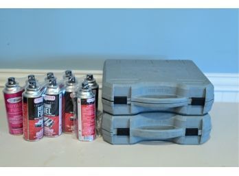 Pair Of Chef Master Portable Butane Burners And Butane Canisters
