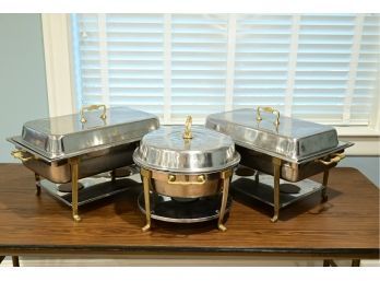 Pair Of Full Size Chafing Dishes And More