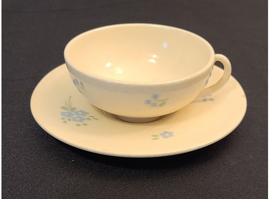 Vintage Tea Cup And Saucer, 1 Sm Chip