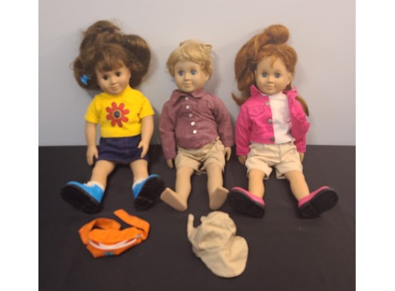 3 Dolls, 18', Boy Doesn't Have Shoes
