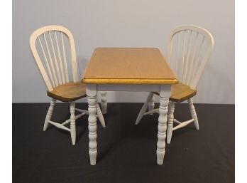 2 Chairs And Table Doll Furniture, Good Condition