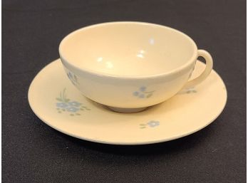 Vintage Tea Cup And Saucer, 1 Sm Chip