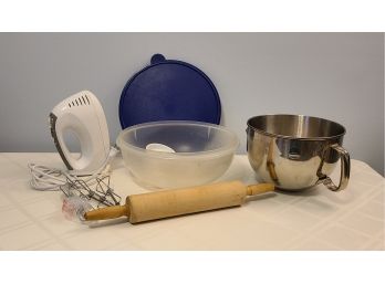 Baking Lot, Includes Tupperware Bowl And Hand Mixer