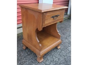 Sturdy Vintage Wooden Nightstand/ Side Table