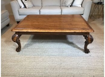 Spectacular $5,600 RALPH LAUREN / POLO Georgian Style Cocktail / Coffee Table - Wonderful Carved Legs WOW !