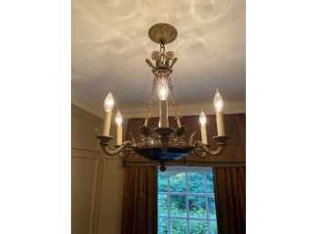 Fabulous Vintage French Empire Style Brass Chandelier - Absolutely Beautiful Piece - Wiring Is Perfect