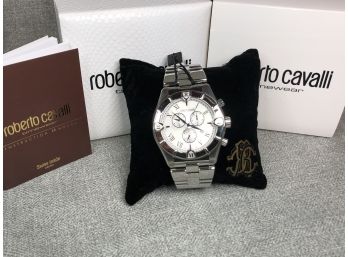 Spectacular Mens / Unisex - ROBERTO CAVALLI - Swiss Made - Chronograph Watch - Diamond Time - GREAT GIFT !