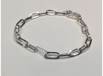 Wonderful Sterling Silver / 925 Oval Link Bracelet - Very Pretty Bracelet - Made In Italy - GREAT Gift Idea
