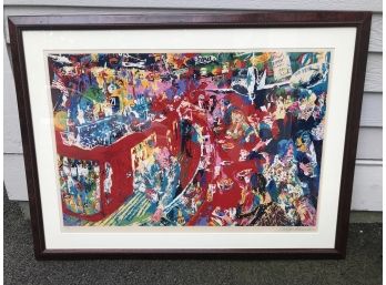 Spectacular 1974 LEROY NEIMAN - BAR AT '21' - Serigraph / Print 204/300 - Incredible Colors & Condition WOW !