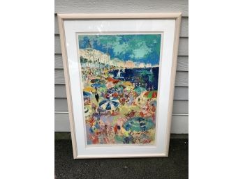 Phenomenal LEROY NEIMAN Serigraph Print - 55/300  From 1979 - BEACH AT CANNES - Incredible Condition - WOW !