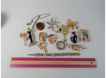 Costume Jewelry All Marked By Various Makers Including Trifari , JJ.  Giovani