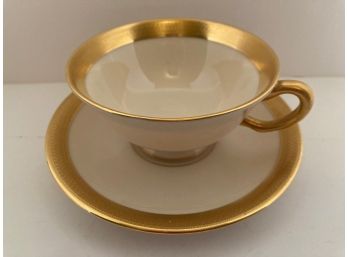 Vintage Lenox Lowell Teacup And Saucer Gold Trim