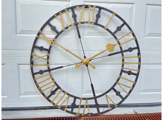 Oversized 42-inch Decorative Open Face Roman Numeral Wall Clock