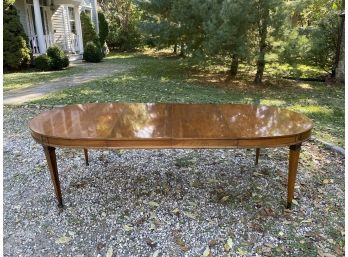 Vintage Oval Extendable Dining Table On Ball Leg Tips