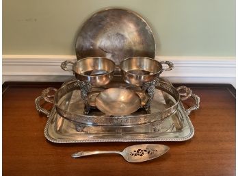 Collection Of Vintage Silverplate Serving Ware