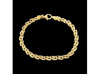 Vintage 18k Gold Cross Link Bracelet
