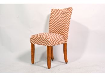 Orange & Cream Chevron Chair