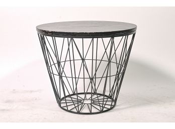 Drum Style Cocktail Table