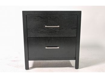 Black Two-drawer Nightstand