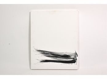 Abstract Black & White Canvas Painting