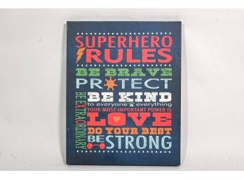 Superhero Rules Canvas Print