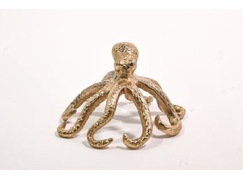 Gilt Metal Octopus Figurine
