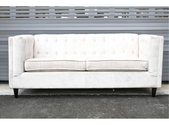 Off-White Velvet Sofa