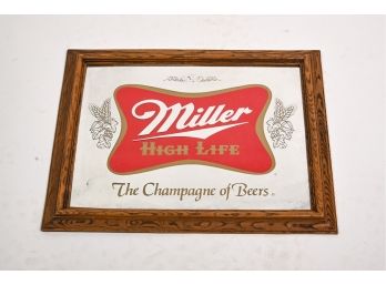 Miller High Life Mirrored Advertising Sign