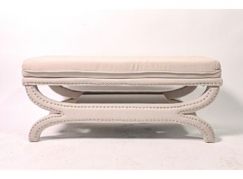 Linen Upholstered Bench