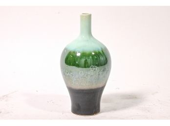 Green Glazed Pottery Vase