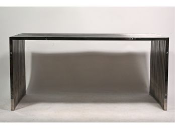 Modern Chrome Slat Desk