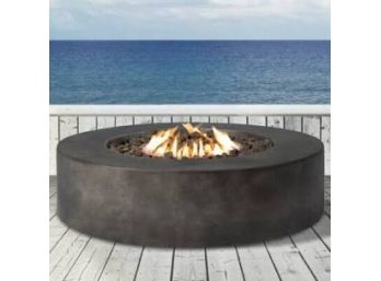 Aly Fiber Reinforced Concrete Propane/Natural Gas Fire Pit Table In Black Retail $550