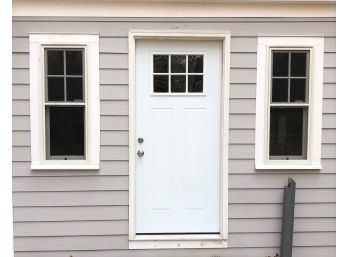 A Craftsman Style 6 Lite, 2 Panel Metal Clad Door 2 Of 2