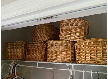 Set Of 6 Wicker Storage Baskets