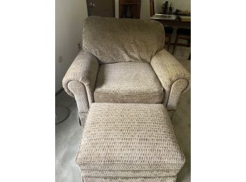 Sealy Upholstered Chair With Ottomon